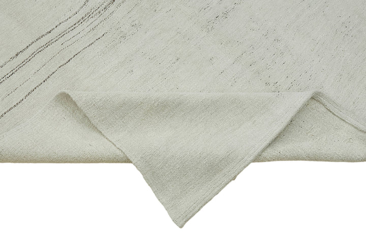 5x11 White Hemp Kilim Rug - 44877