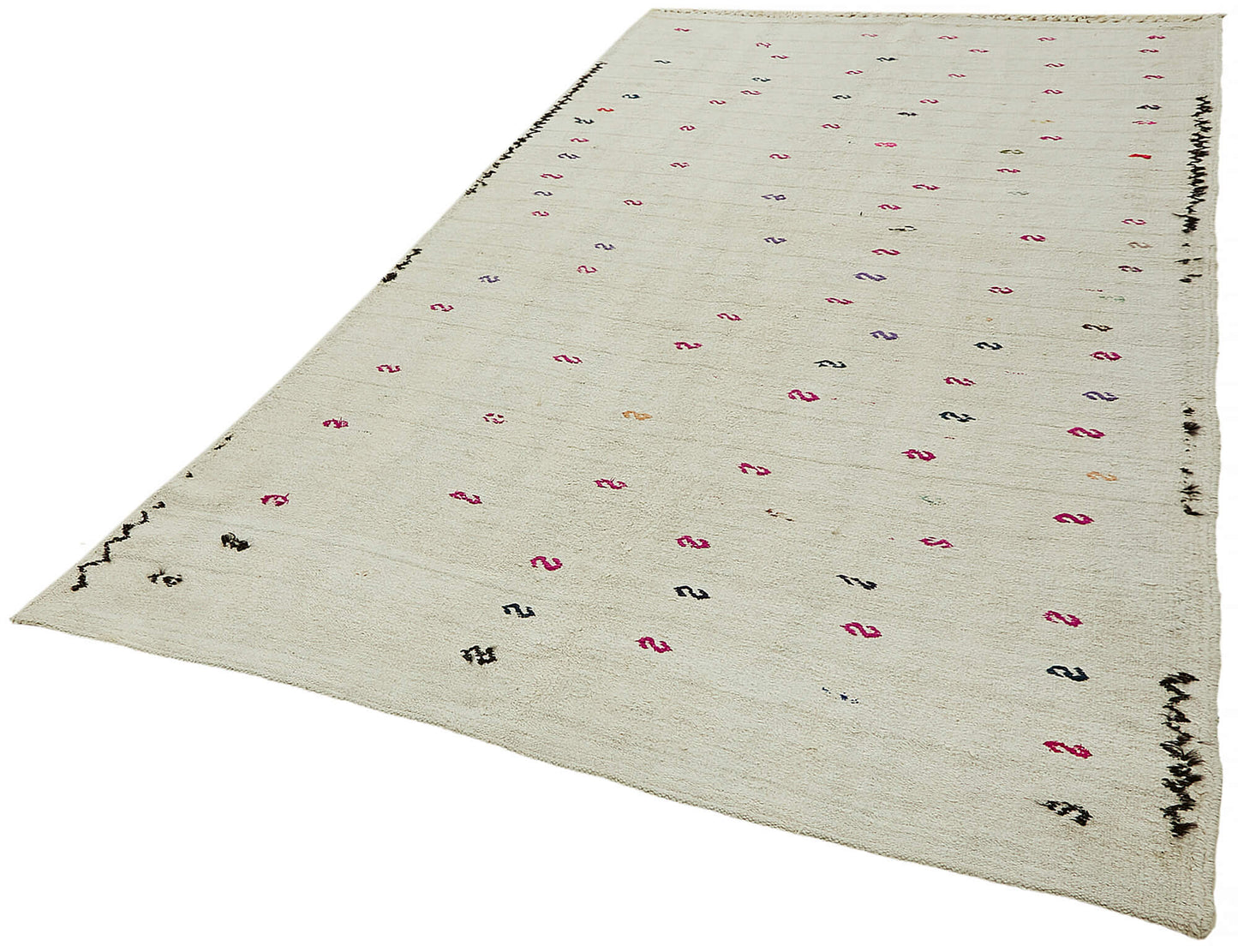 6x10 White Hemp Kilim Rug - 44878