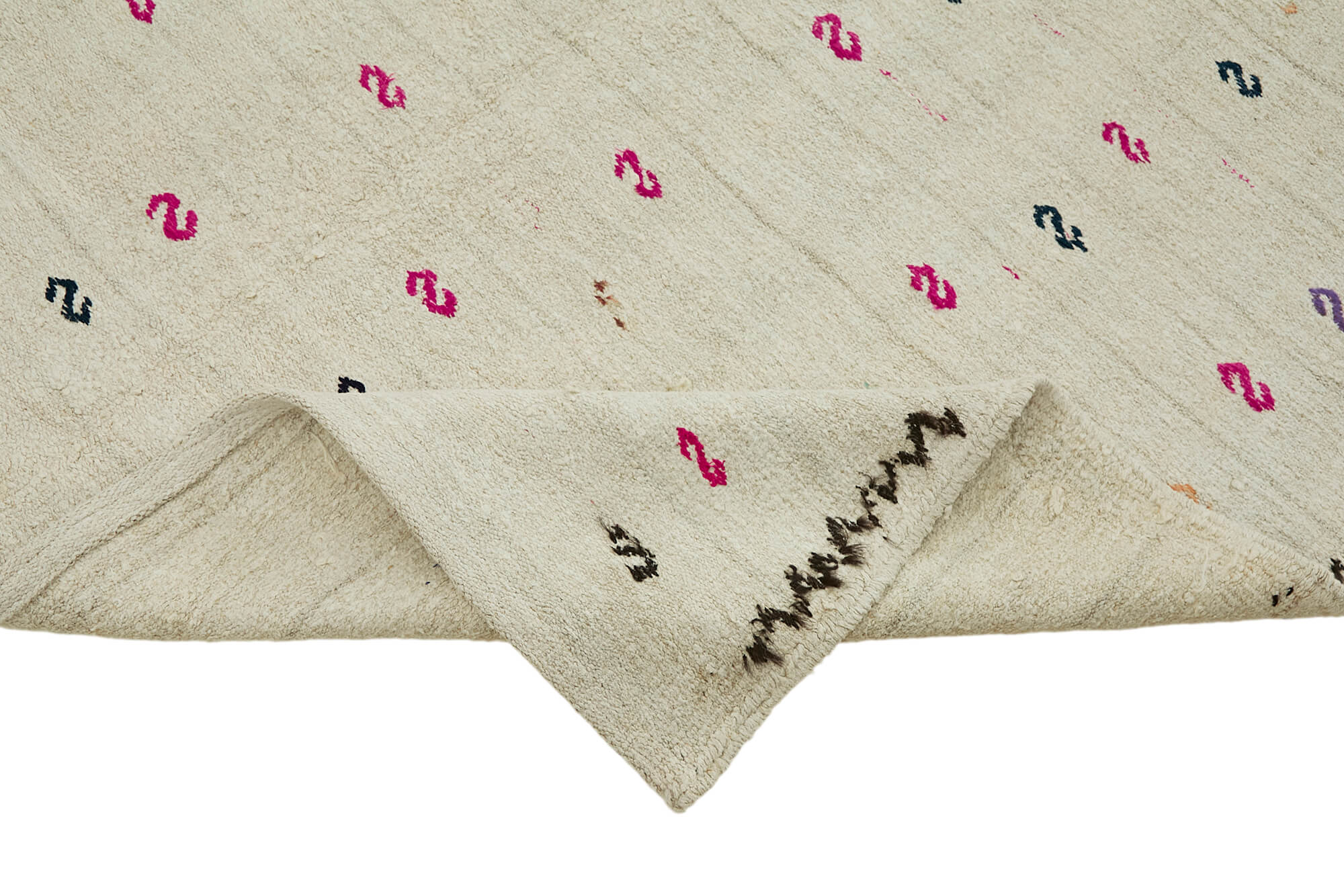 6x10 White Hemp Kilim Rug - 44878