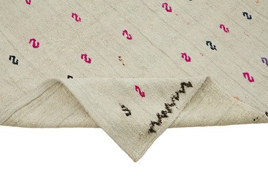 6x10 White Hemp Kilim Rug - 44878
