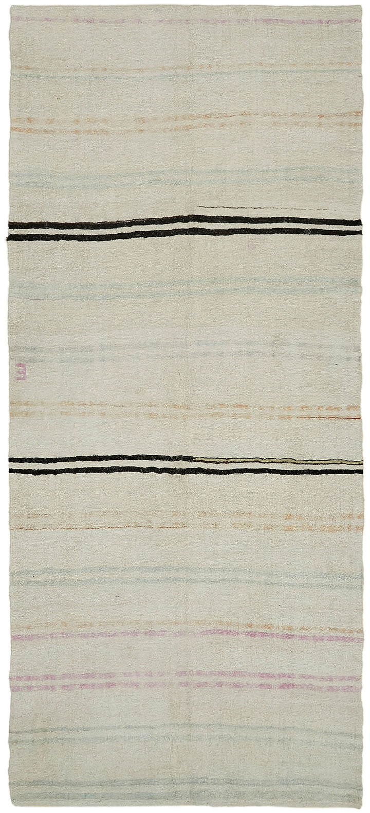 5x12 White Hemp Kilim Rug - 44879