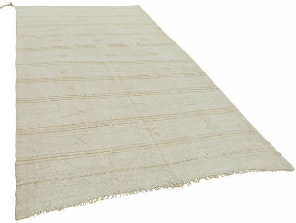 6x10 White Hemp Kilim Rug - 44880