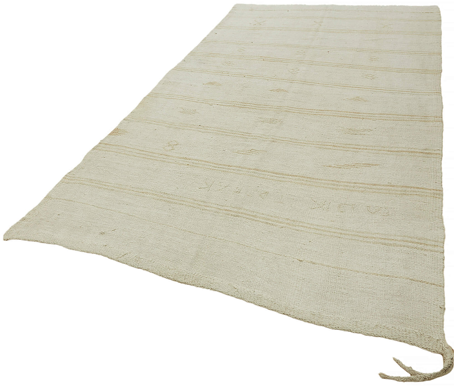 6x10 White Hemp Kilim Rug - 44880