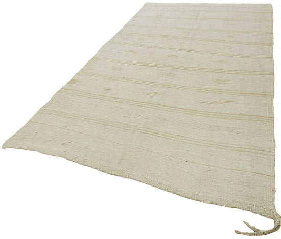 6x10 White Hemp Kilim Rug - 44880
