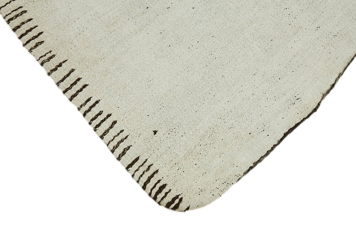 5x12 White Hemp Kilim Rug - 44884