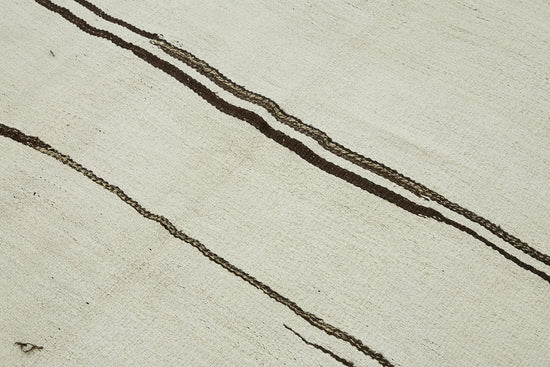 5x12 White Hemp Kilim Rug - 44884