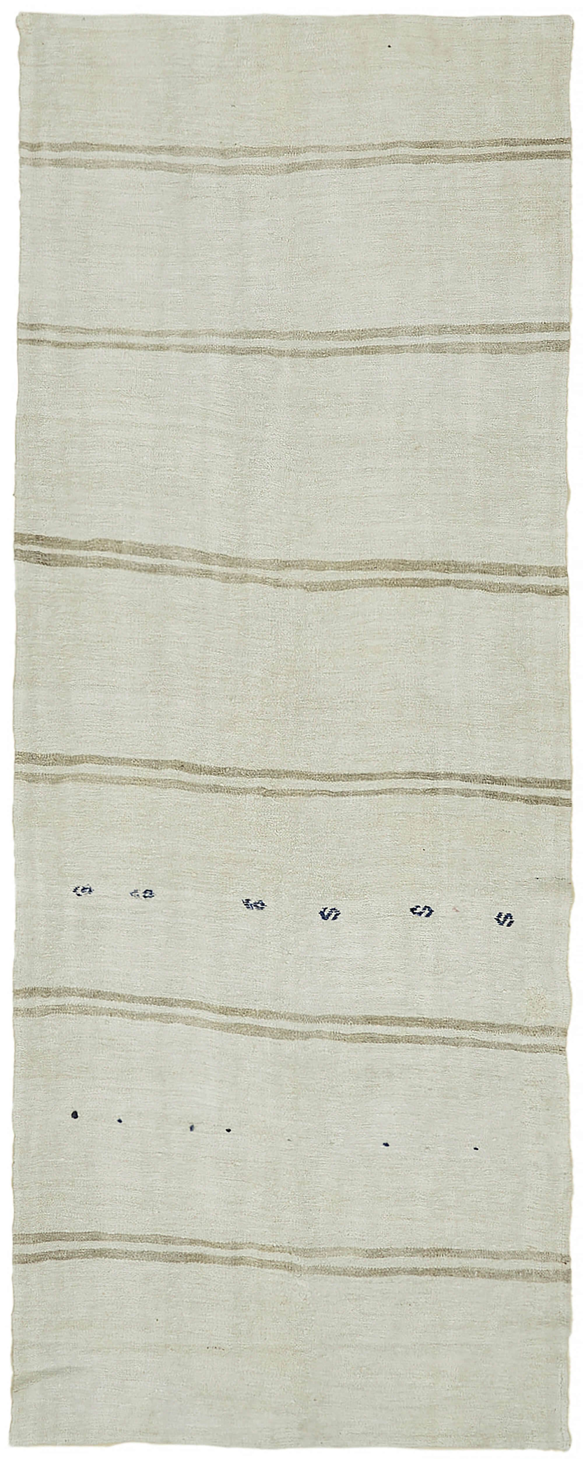 5x12 White Hemp Kilim Rug - 44885
