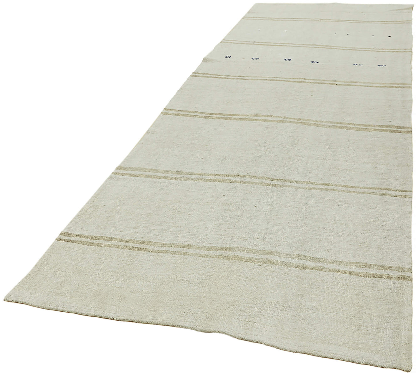 5x12 White Hemp Kilim Rug - 44885