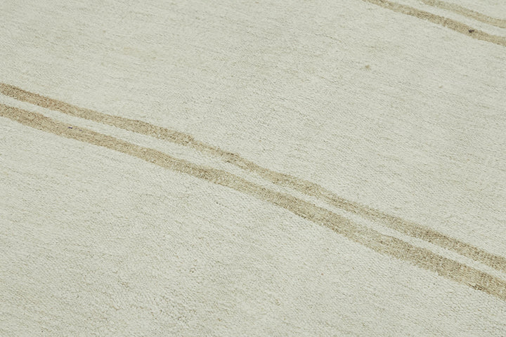 5x12 White Hemp Kilim Rug - 44885