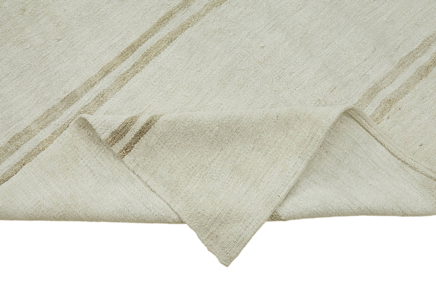 5x12 White Hemp Kilim Rug - 44885