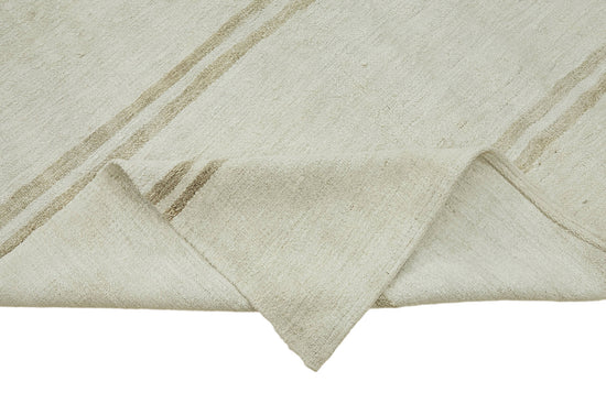 5x12 White Hemp Kilim Rug - 44885