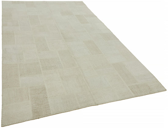 6x10 White Hemp Kilim Rug - 44886