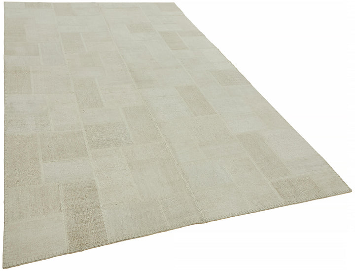 6x10 White Hemp Kilim Rug - 44886