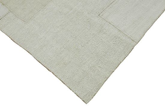 7x10 White Hemp Kilim Rug - 44887