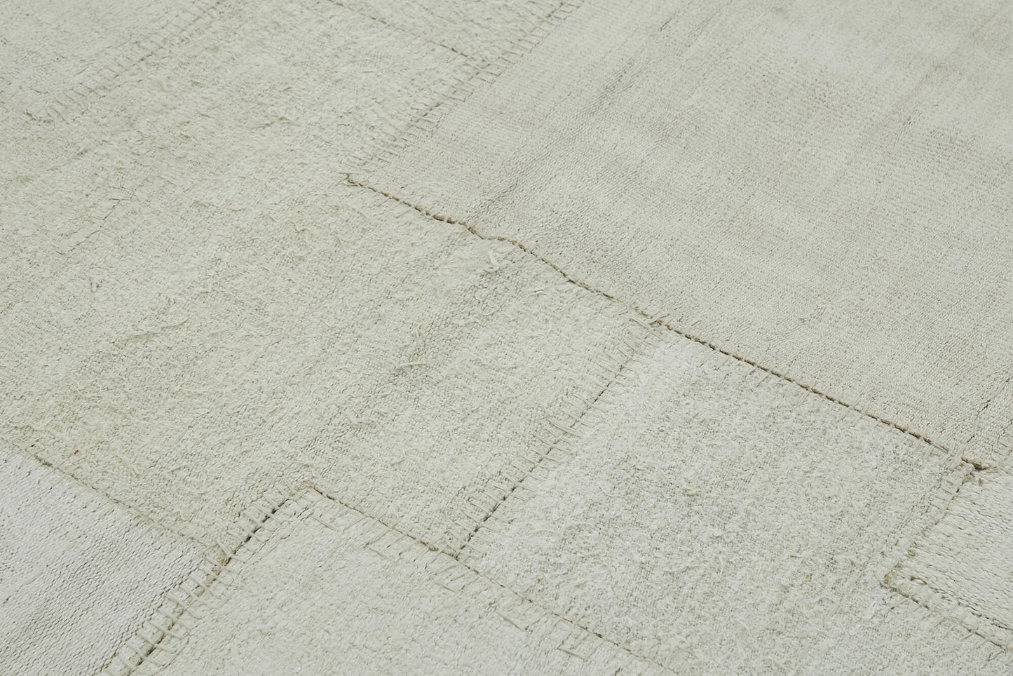 7x10 White Hemp Kilim Rug - 44887