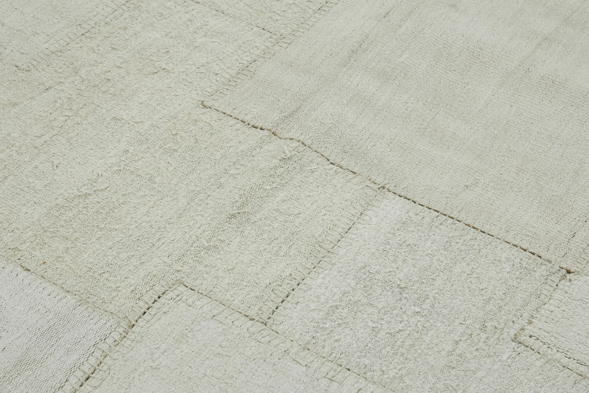 7x10 White Hemp Kilim Rug - 44887