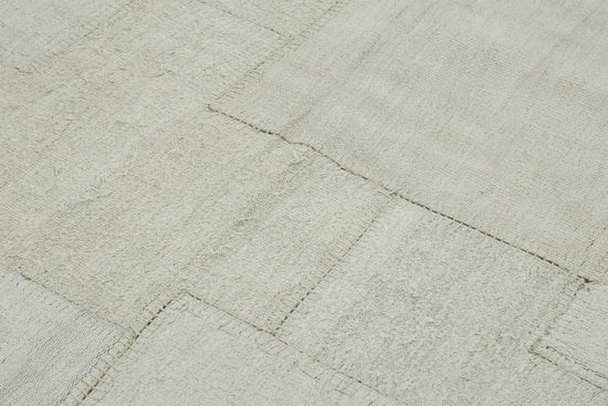 7x10 White Hemp Kilim Rug - 44887