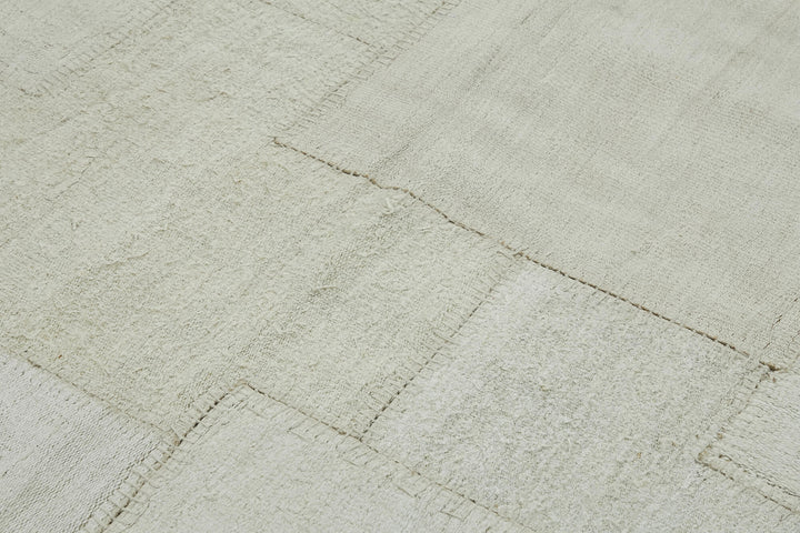 7x10 White Hemp Kilim Rug - 44887