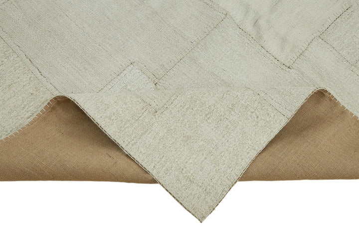 7x10 White Hemp Kilim Rug - 44887