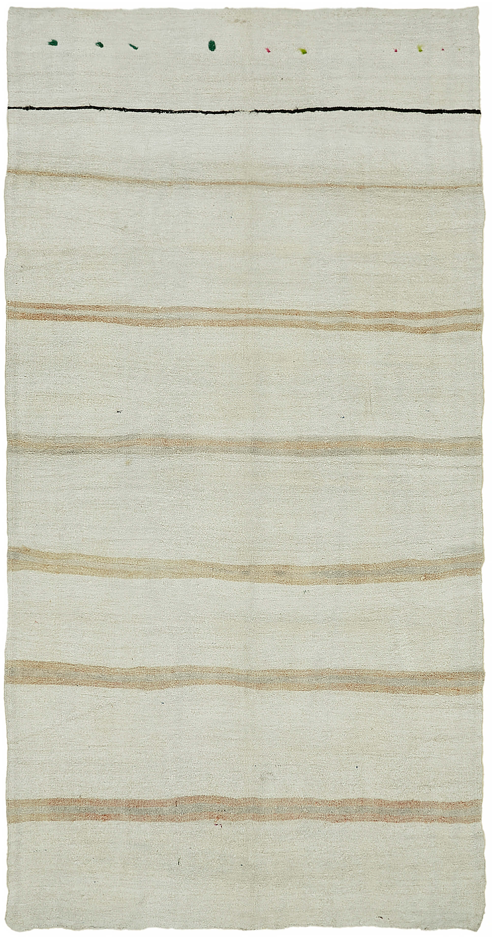6x12 White Hemp Kilim Rug - 44888