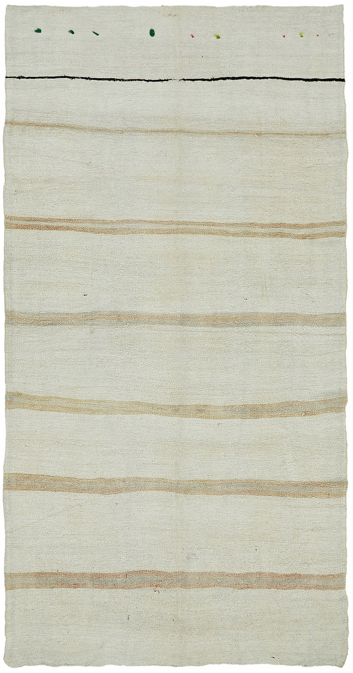 6x12 White Hemp Kilim Rug - 44888