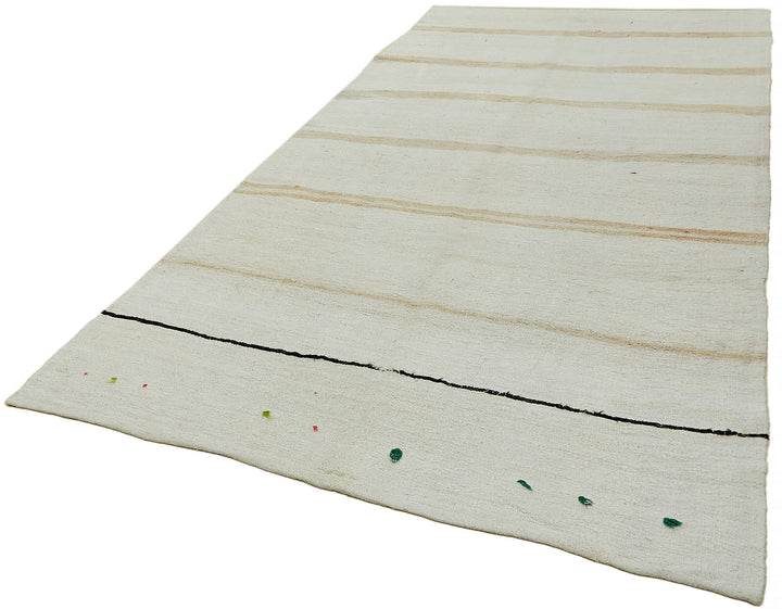 6x12 White Hemp Kilim Rug - 44888