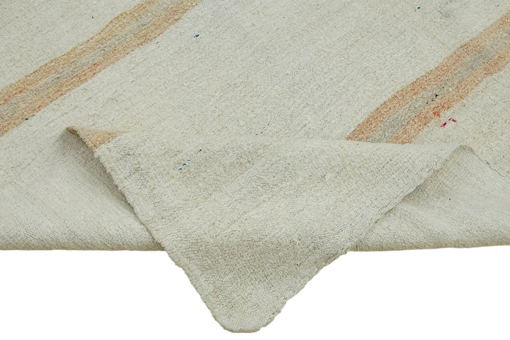6x12 White Hemp Kilim Rug - 44888