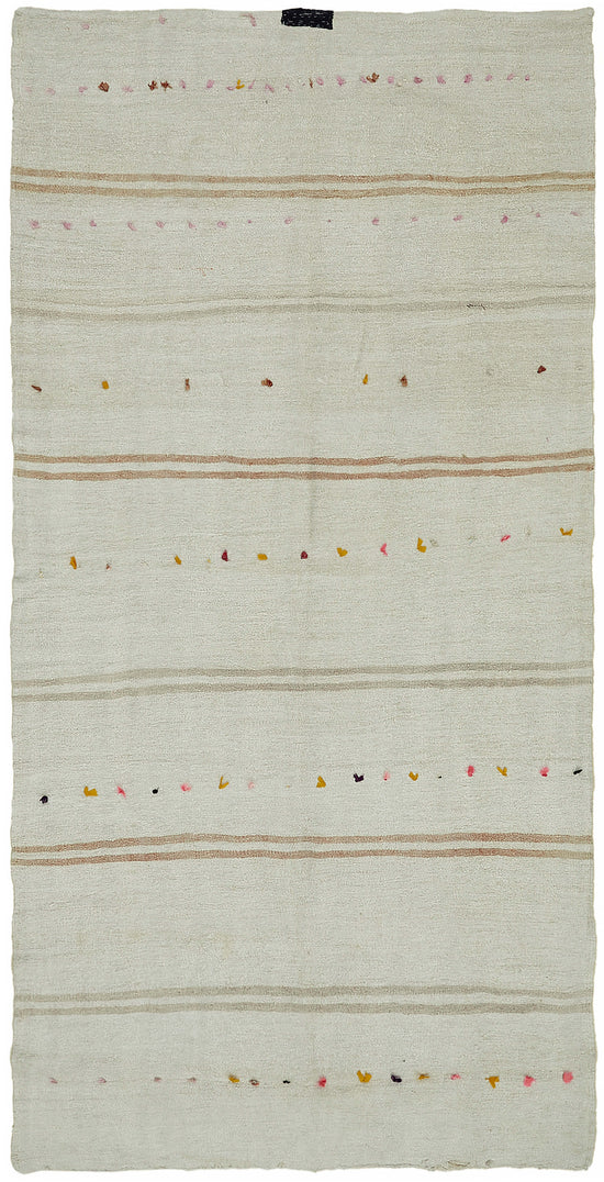 6x12 White Hemp Kilim Rug - 44889