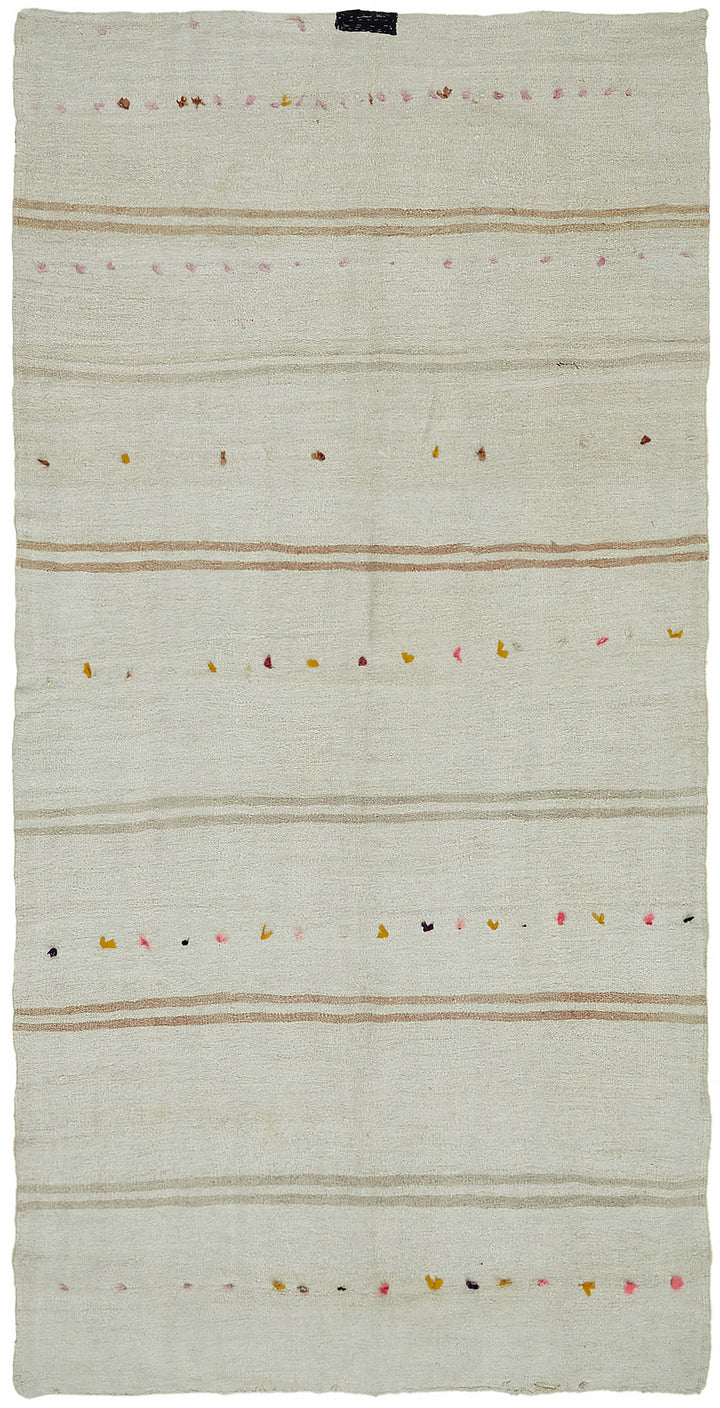 6x12 White Hemp Kilim Rug - 44889