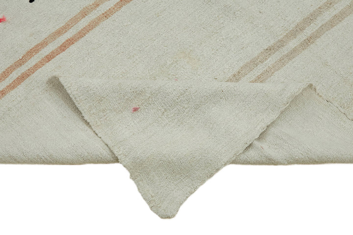 6x12 White Hemp Kilim Rug - 44889