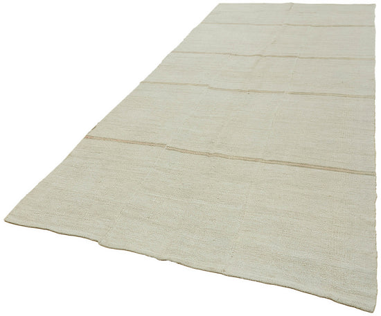 6x13 White Hemp Kilim Rug - 44891