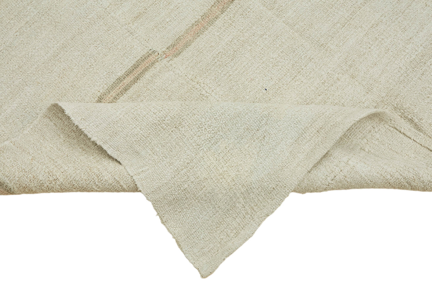 6x13 White Hemp Kilim Rug - 44891