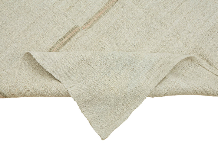 6x13 White Hemp Kilim Rug - 44891