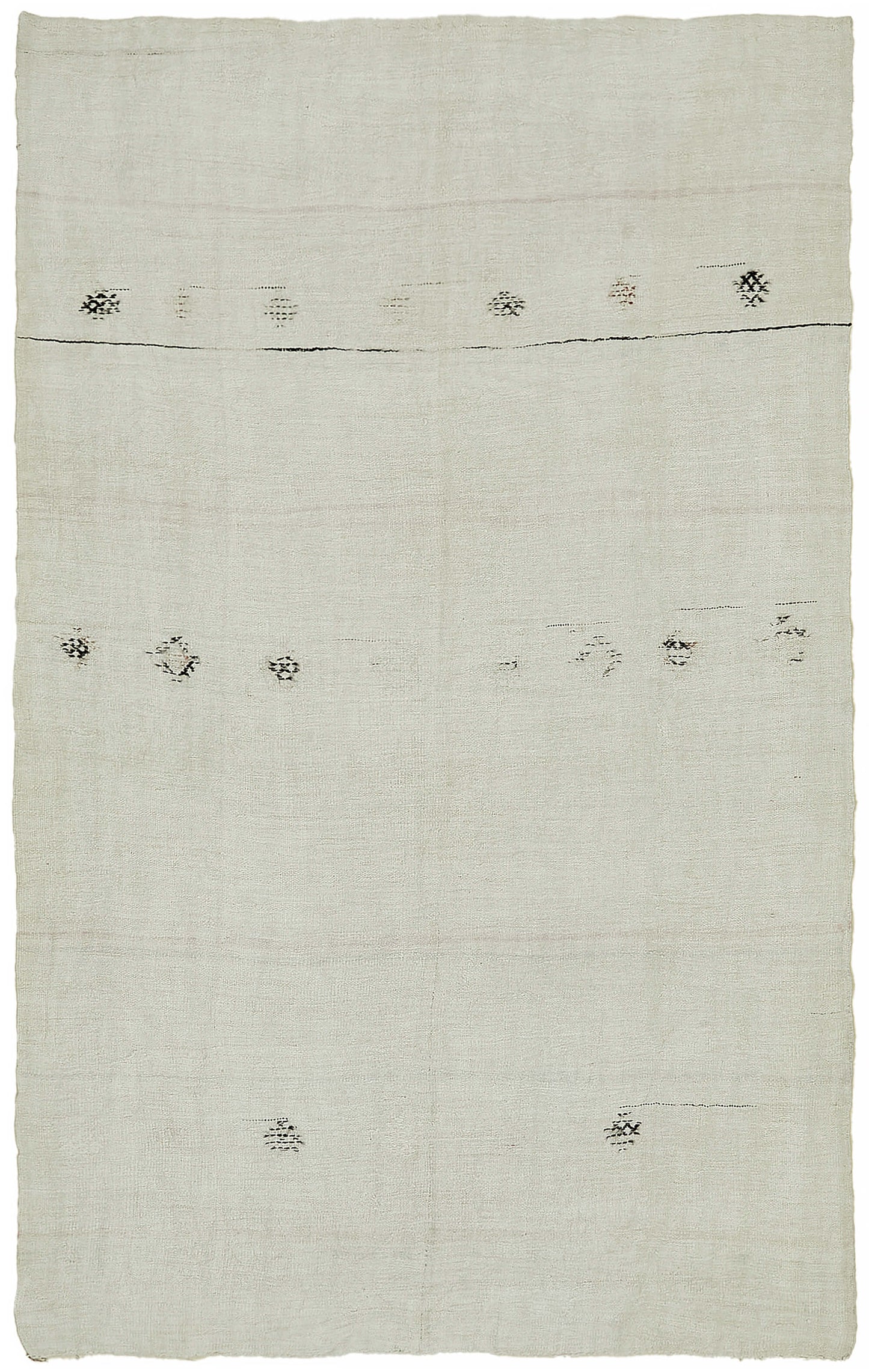 7x10 Beige Hemp Kilim Rug - 44896