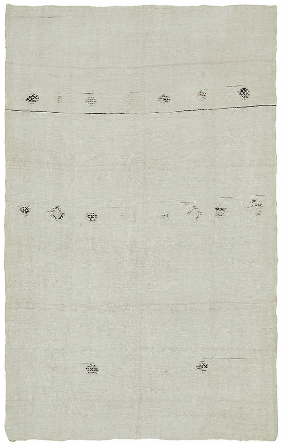 7x10 Beige Hemp Kilim Rug - 44896