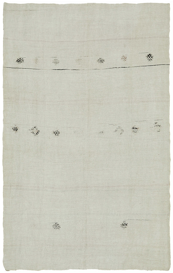 7x10 Beige Hemp Kilim Rug - 44896