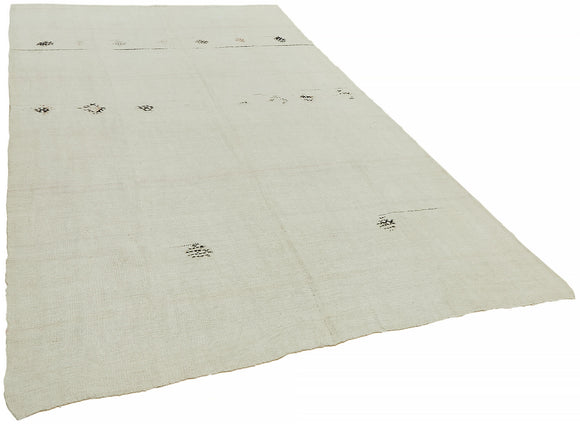 7x10 Beige Hemp Kilim Rug - 44896