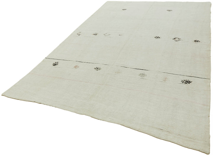 7x10 Beige Hemp Kilim Rug - 44896