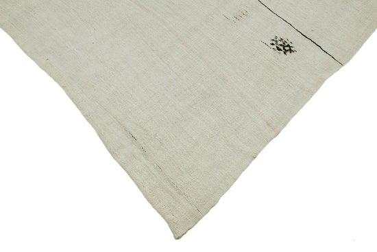 7x10 Beige Hemp Kilim Rug - 44896