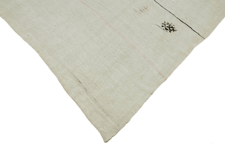 7x10 Beige Hemp Kilim Rug - 44896