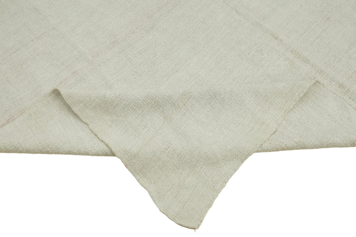 7x10 Beige Hemp Kilim Rug - 44896