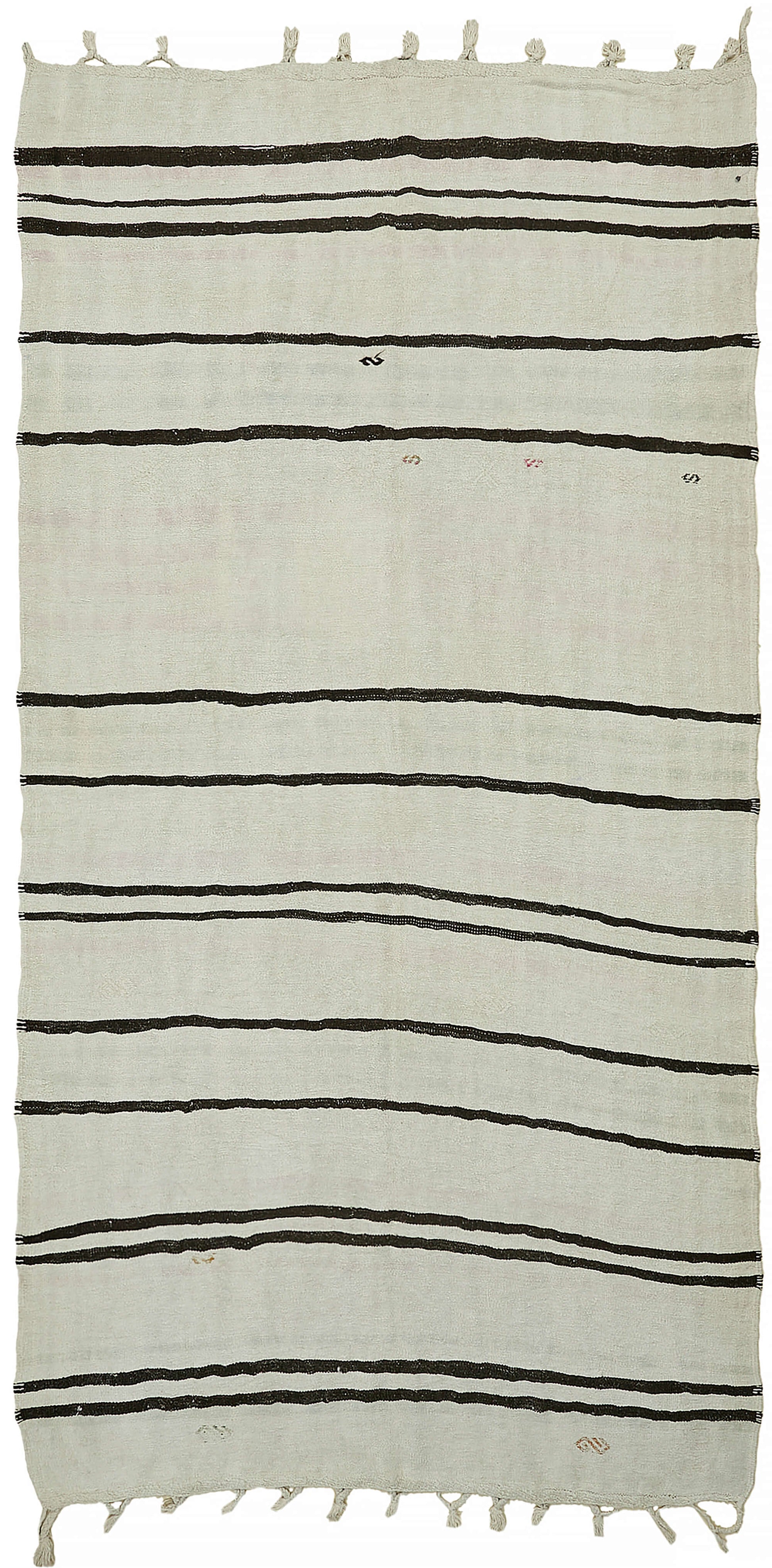 6x11 White Hemp Kilim Rug - 44898