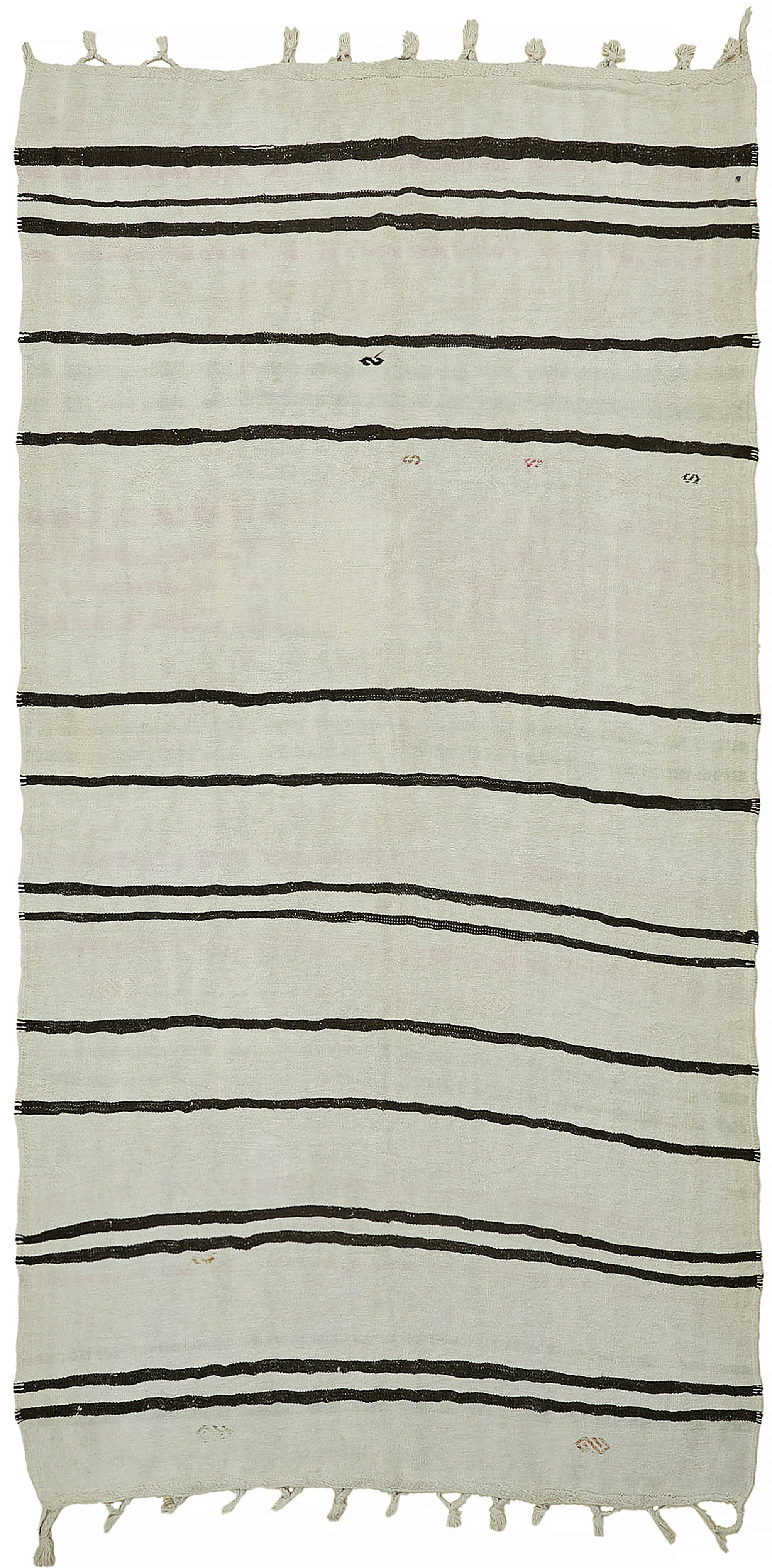 6x11 White Hemp Kilim Rug - 44898