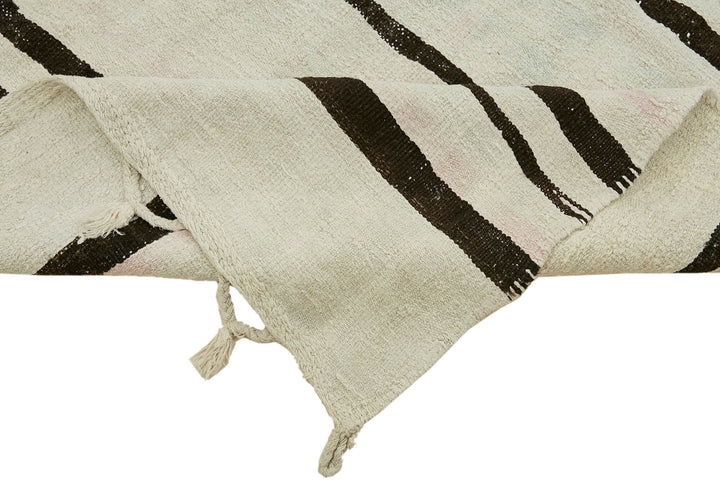 6x11 White Hemp Kilim Rug - 44898