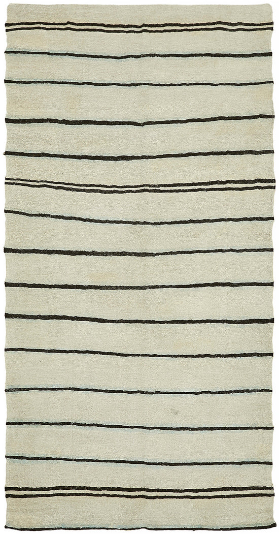 6x11 Beige Hemp Kilim Rug - 44899