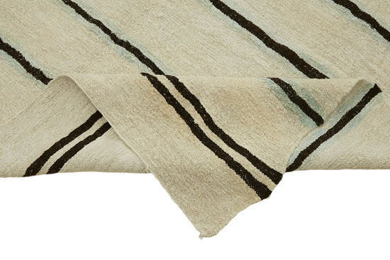 6x11 Beige Hemp Kilim Rug - 44899