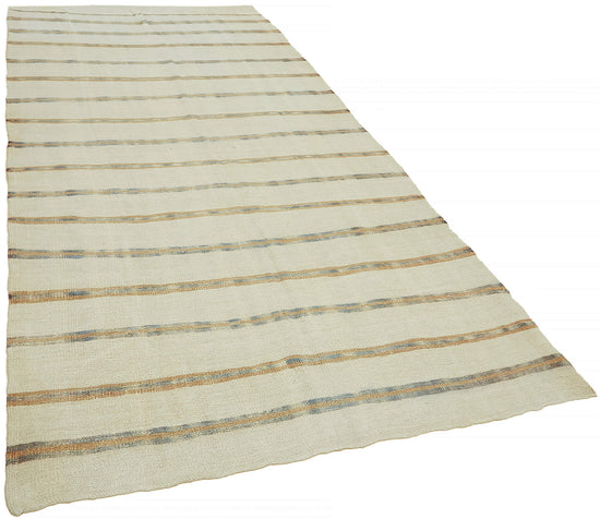 6x11 Beige Hemp Kilim Rug - 44901