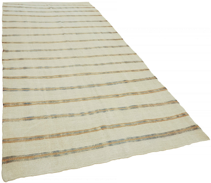 6x11 Beige Hemp Kilim Rug - 44901
