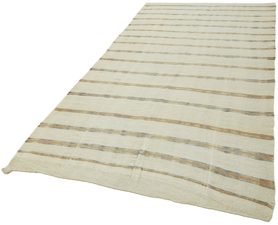 6x11 Beige Hemp Kilim Rug - 44901