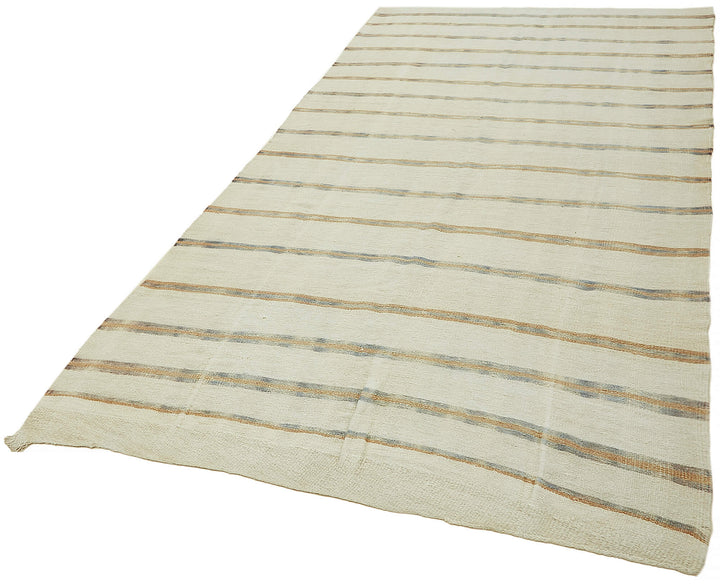 6x11 Beige Hemp Kilim Rug - 44901